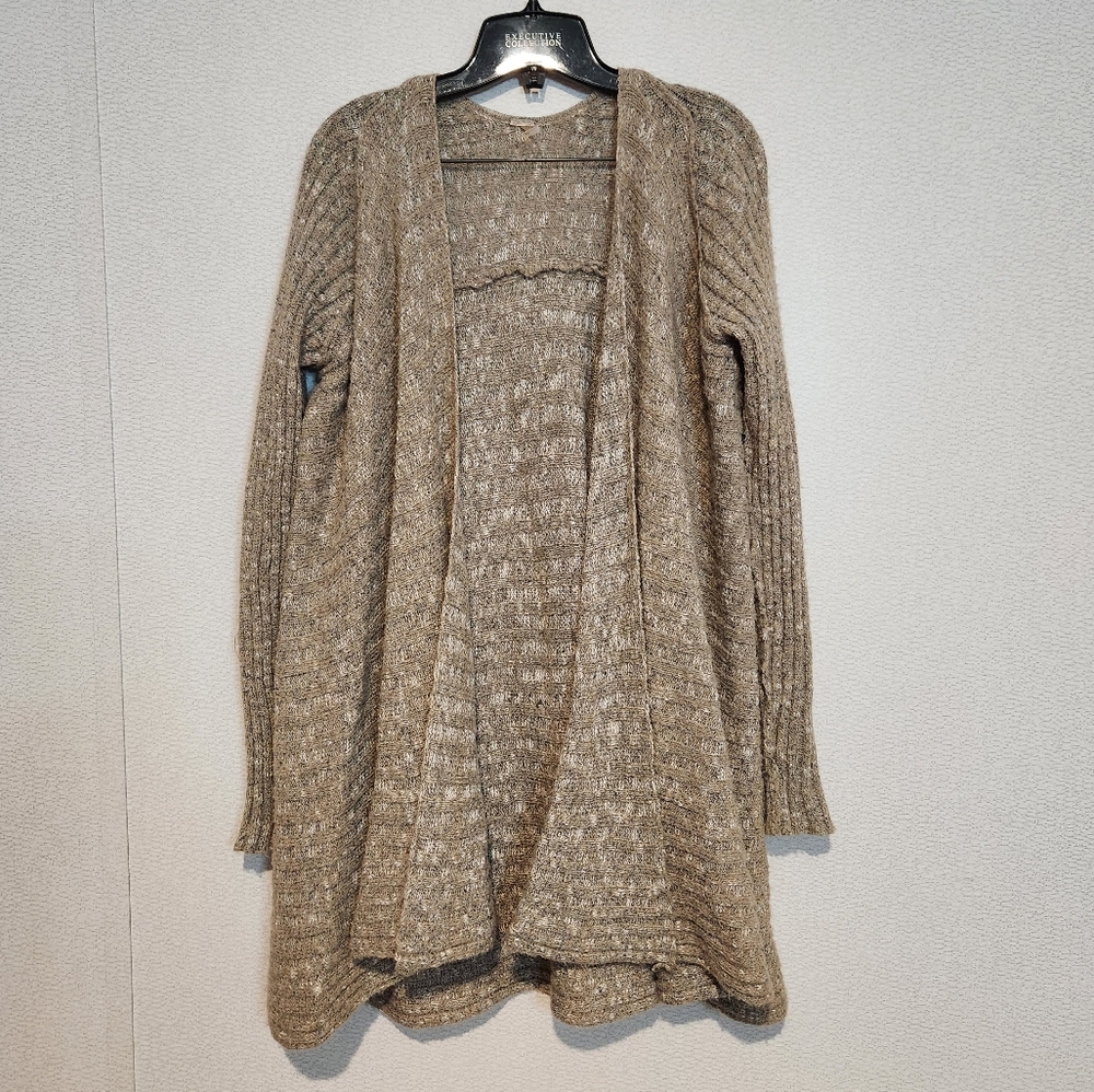 Free People Open Front Long Cardigan Wool Blend Small